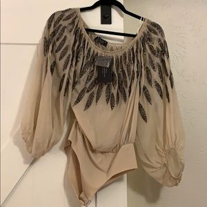 Zara Brand new off the shoulder beaded top